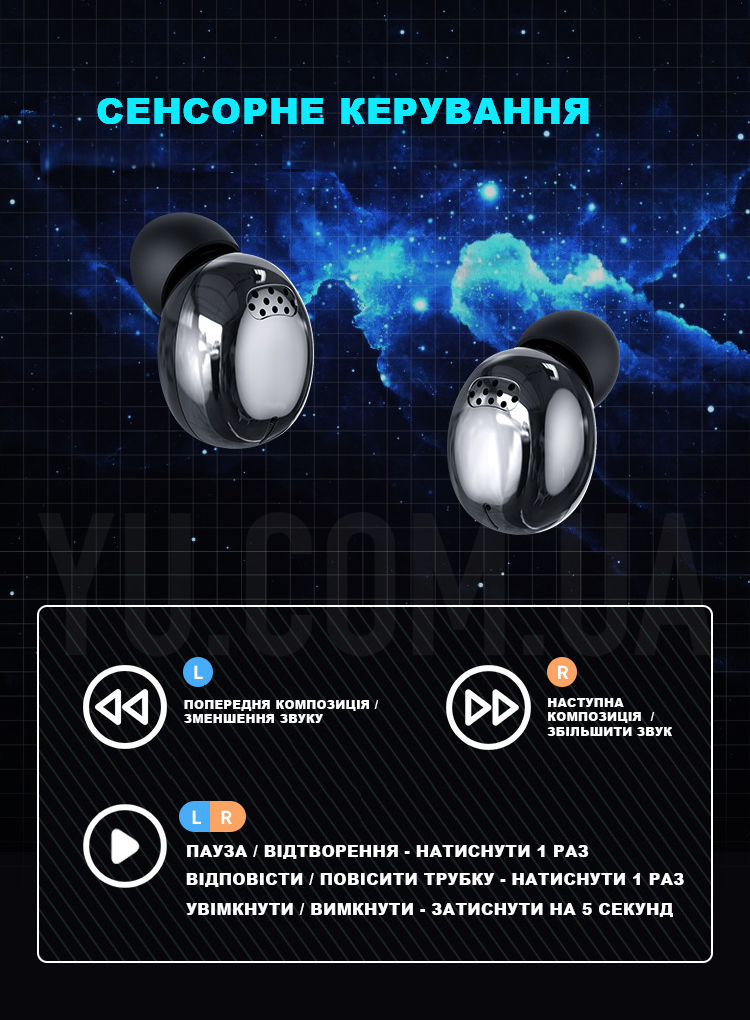Бездротові bluetooth-навушники із цифровим боксом індикатора заряду TWS YD04 Бездротові bluetooth-навушники із цифровим боксом індикатора заряду TWS YD04